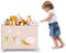 BBLIKE Spielzeugkiste Spielzeugaufbewahrung - 72 l Kinderspielzeug-Organizer mit Rädern, Spielzeugtruhe mit Deckel, Spielzeugkisten für Mädchen und Jungen, Kleinkinder, Stofftiere, Wohnzimmer（Rosa）