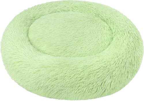 normani Rundes Hundebett für große und kleine Hunde - Ergonomisches Hundekissen Donut - Hundecouch mit hohem Rand Farbe Minze Größe 100 cm x 100 cm x 28 cm