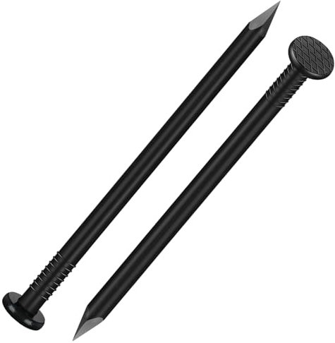 BNUOK 5 inch Hardware Nails, (47pcs) 2 lbs Black Nails, Nails for Hanging Pictures, Long Nails, Wall Nails, Wood Nails