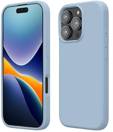 kwmobile Case Compatible with Apple iPhone 16 Pro Case - TPU Silicone Phone Cover with Soft Finish - Light Blue Matte