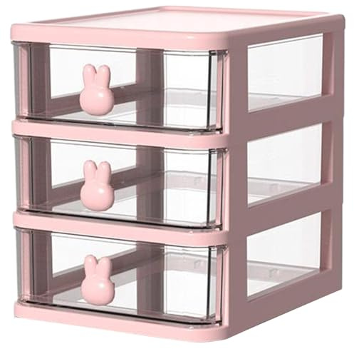Hintyne Kawaii-Schreibtisch-Organizer mit Schublade süßer Stifthalter Aufbewahrungsbox für Schreibtisch-Schreibwaren multifunktionaler Make-up-Organizer süße -Box für Büro/Schule/Zuhause