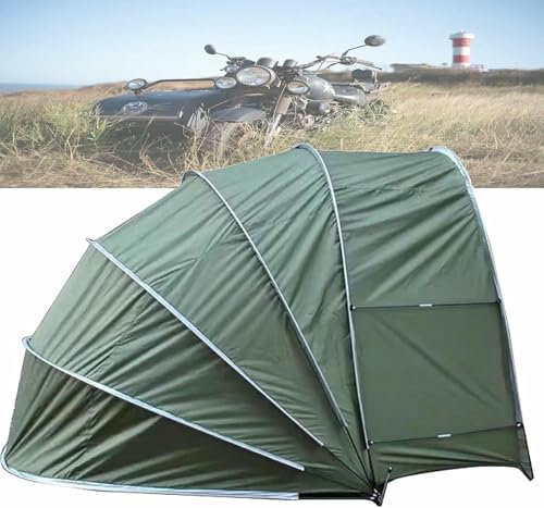 Motorcycle Shed Tent Shelter, Versatile Semispiral Shell Garage Cover, Bike Tent, for Motorbike Storage