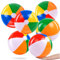 6 Stück Wasserball aufblasbar, Wasserbälle für Strand und Pool, Beach Ball, Farbige Strandbälle aus PVC für Kinder ab 3 Jahren, Leicht und langlebig, Ideal für Sommeraktivitäten und Partys