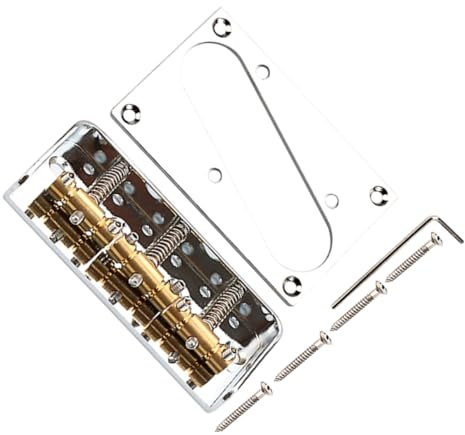 YARNOW 1 Juego Guitarra Eléctrica de Metal Repuesto Cuerdas Compatible con Mayoría de Eléctricas Práctica Puentes Dañados o Viejos