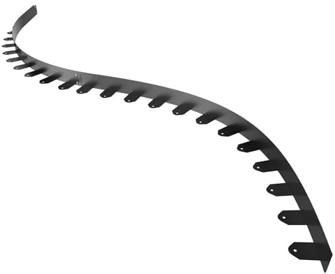FIVMEN Rasenkante Beeteinfassung Metall Beetumrandung Mähkante Verzinkt mit 50 Erdanker Flexible Beetbegrenzung Rasenbegrenzung Schwarz, 100x5 cm 10 Stück