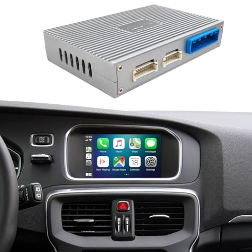 Wireless CarPlay & Android Auto Retrofit Kit Decoder für Volvo 2010-2015 | Plug & Play Carplay Wireless Adapter für Volvo V40 V60 S60 XC60 V70 XC70 S80 mit OEM 7'' Bildschirm SWC WLAN BT Siri GPS Navi