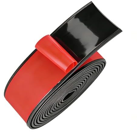 Gummistreifen Selbstklebend, (25mm x 2mm x 3m) Vollgummi Gummiprofil, Neoprenmatten Gummiplatten, Dichtungsgummistreifen, für DIY, Dichtungen, Abdeckung, Schwarz