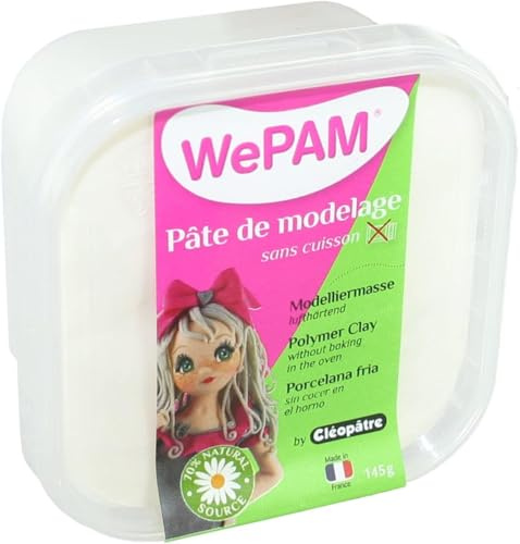 WePAM - PFWNEU145 - Pâte de modelage - Incolore à teinter - 145 g (Lot de 5)