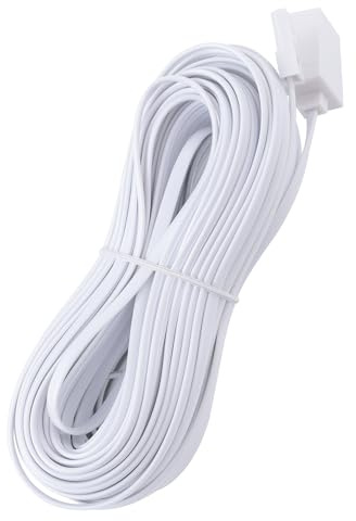 Ubramac 25M BT to RJ11 Cable, 6P4C telephone line,UK Telephone Plug to RJ11 Lead For For British home fixed telephone lines,Devices as fax machines,Telephones etc