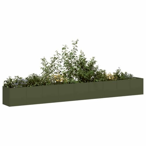 Generico Fioriera Verde Oliva 360x40x40 cm in Acciaio Laminato a Freddo,Casa e Giardino,Prato e Giardino,Giardinaggio,Vasi e fioriere-860699