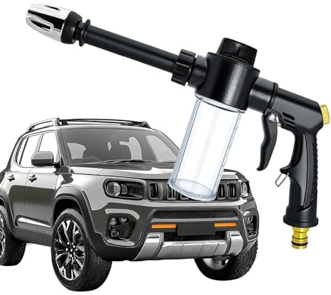Pulverizador de espuma para coche | Bomba de alta presión para lavado – Limpiacristales con botella, para limpieza de coches, motos, camiones, paneles y baño animales