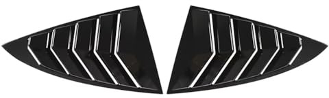 2 pcs Rear Quarter Window Louvers Spoiler Panel For Tesla Model 3 2017-2023 2024 Highland ABS Vent Louver Trim Mouldings Decoration Cover,Glossy Black