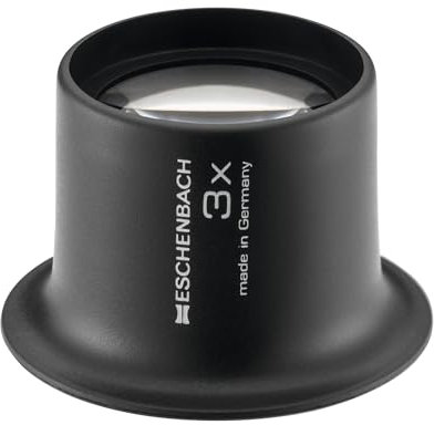 Eschenbach Optik Uhrmacherlupe mit 3X-Vergrößerung in Anthrazit - Made in Germany