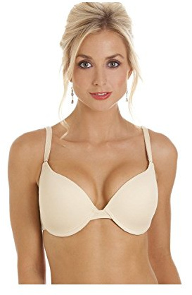 Camille Womens Beige Underwired Moulded Cup Multiway Bra 40E