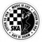 1art1 Ska Listen to Ska, Music is Life Logo Poster-Sticker Tattoo Aufkleber 9x9 cm