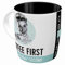 Nostalgic-Art Retro Kaffee-Becher, 330 ml, Coffee First – Geschenk-Idee für Kaffee-Fans, Keramik-Tasse, Vintage Design