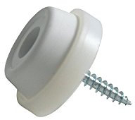 GLEITGUT 4 Stück Möbelgleiter Rutschhemmer zum Schrauben 28 mm Stopper weiss 10 mm hoch Anti-Rutsch Gleiter