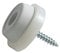 GLEITGUT 4 Stück Möbelgleiter Rutschhemmer zum Schrauben 28 mm Stopper weiss 10 mm hoch Anti-Rutsch Gleiter