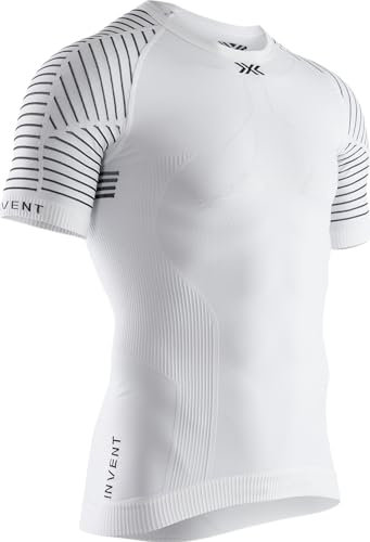 X-Bionic Invent 4.0 - Maglia Termica Uomo Manica Corta a Compressione - Alte Prestazioni per Running, Sci, Ciclismo, Fitness e Sport Invernali, Bianco, L