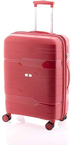 GLADIATOR Trolley Polypropylen 60 cm 4 R ausziehbar, Reißverschluss Freizeit und Sport, Unisex, für Erwachsene, Rot (Rot)