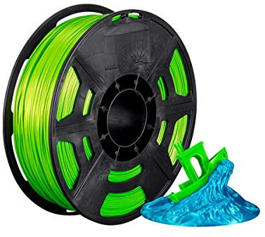 Monoprice High-Gloss Filament für 3D-Drucker, PLA, 1,75 mm, 1 kg pro Spule, Blassgrün, funktioniert mit allen PLA-kompatiblen 3D-Druckern