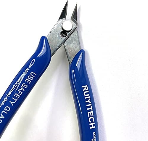RUIYITECH Electrical Cutting Plier Wire Cable Cutter Side Snips Flush Pliers Tool 170 Flush Cutter Internal Spring Cutting Pliers Small Wire Cutters