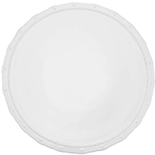RBV Birkmann 443624 Assiette à gâteau, style vintage, en céramique, blanc, diamètre : 33 cm