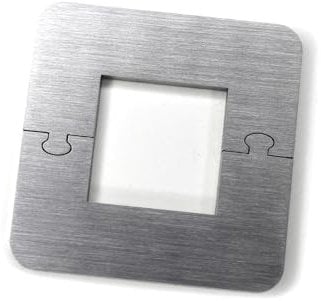 EXKLUSIVE EDELSTAHL eckig VIERKANT Heizkörper Rosette - Einzelrosette für Geländer HEIZUNG (Vierkant: 30mm)