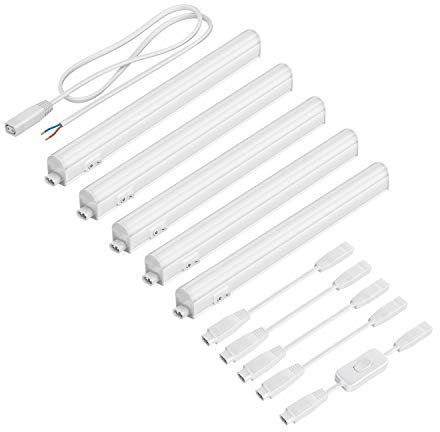 parlat LED Unterbau-Leuchten Rigel, je 31,3cm, mit Schalter (warmweiß, 19,3W, je 397lm, 130°) 5er Set