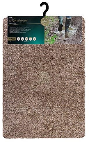 JVL Kensington Barrier Door Mat, Brown, 60 x 90 cm, Large