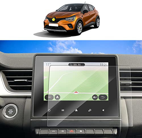 [2 Stück] SKTU Navigation Schutzfolie kompatibel mit Renault Captur II/Clio V/Arkana/ZOE GPS Navigation PET Schutzfolie Transparente Displayschutzfolie 7 Zoll