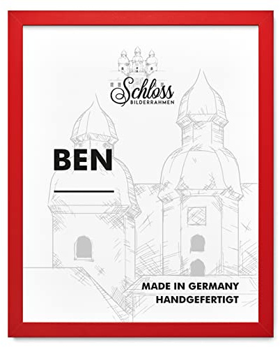 Schloss BILDERRAHMEN Ben 60x90 cm, Dekor Rot