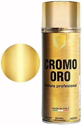 Pintura Spray 400ml para Metal/Madera/Plástico (Cromo Oro, 1 Bote)
