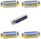 Heyiarbeit 25-poliger 2-reihiger D-SUB VGA Gender Changer DB25 Stecker auf Buchse Mini Gender Changer Koppler Adapter Stecker für serielle Anwendungen blau 10 Stück