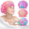 OlyPegic Kinder Duschhaube, 3 Stück, Doppelschichtige Wiederverwendbare Duschmütze mit Gummiband, Wasserdicht, für Mädchen, Kinder, Dusche, Spa