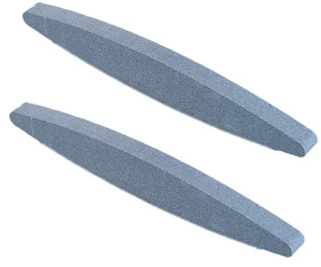 2 Stück Schleifstein 150er Körnung Oval Schleifstein zum Schärfen von Messern, Messerschärfer, Stein, Garten, Stein, Werkzeug für Outdoor, Camping, Garten, Küche