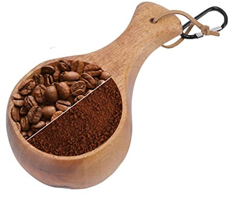 Taza de madera de estilo nórdico, taza de madera de acacia para acampar al aire libre, taza de senderismo, tazas de té portátiles para beber con cordón para café expreso, té, leche