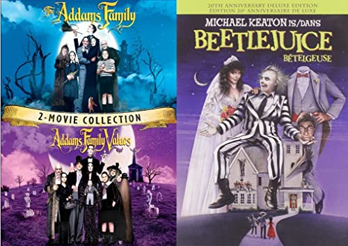 3 Fantasy Movies : Addams Family / Addams Family Values / Beetlejuice [2-DVD Pack]