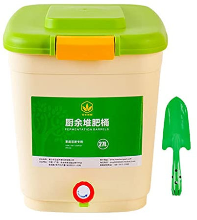 Fadiadem Composteur d'intérieur Poubelle à Compost de Cuisine, Petite Poubelle à Compost pour Le Recyclage des déchets Alimentaires, Seau à Compost avec Couvercle scellé