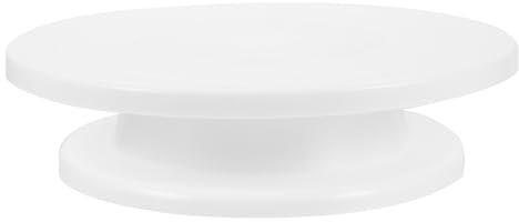 BESTonZON Strumento Rotante Torta Girevole Stazione Di Decorazione Di Torte Decorazione Della Torta Kit Per Decorare Torte Tavolo Rotante Per Torte Atrezzi Pp Bianca Ruotare Giradischi