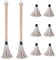 Donxote 45,7 cm BBQ Mop Pinsel Set von 2 Stück, mit 6 extra Ersatzköpfen, Holz langer Griff Baumwollkopf Wischen Grillen Grillsauce Perfekt zum Grillen Räuchern Steak Marinade oder Glasieren