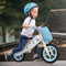 Joyz Laufrad aus Holz, Blau, Lauflernrad für Kinder ab 2 Jahren, Holzlaufrad mit verstellbarer Sitz, pannensicheren 11 Zoll-EVA-Räder, Kinderfahrrad Kinderlaufrad mit Stoffbeutel, Klingel & Tragegriff