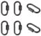UNICRAFTALE About 6Pcs 304 Stainless Steel Screw Carabiner Lock Charms Oval Keychain Clasps Black Keychain Clip Hook Quick Link for DIY Bracelet Necklaces Keychain Jewelry Making