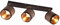 RL LIVE YOUR LIGHT Reality Leuchten Spotbalken Davos R81553041, Metall Schwarz matt, Schirme Stoff Taupe/Schwarz/goldfarbig, exkl. 3x E14