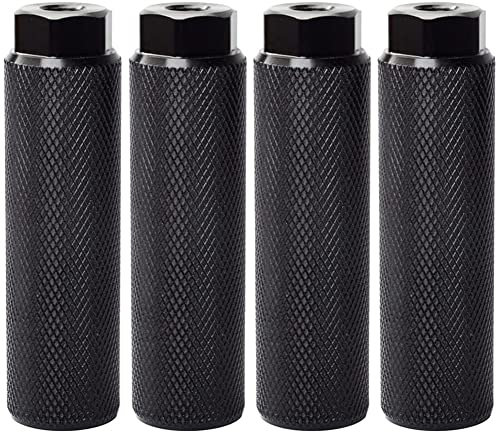 CAIONPLE 4Pcs Bike Pegs,Aluminum Alloy Anti-Skid Lead Foot Bicycle Pedals BMX Pegs for Bike Cycling Rear Stunt 3/8 Inch Axles