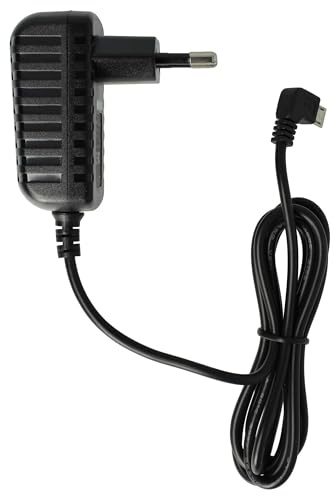 vhbw Micro-USB Ladegerät 1,0 A / 5V kompatibel mit Philips Avent SCD833/26, SCD843/26, SCD841/26, SCD843/01 Babyphone, gewinkelt Schwarz
