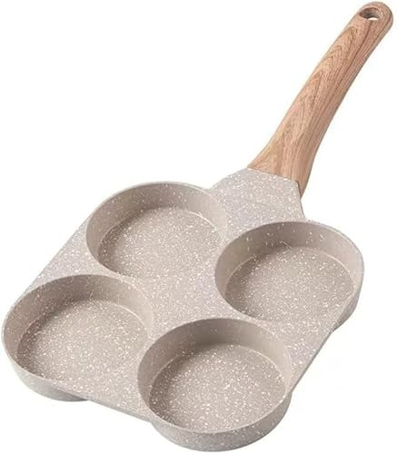 Oriental riverkit 4 Loch Spiegeleipfanne, Antihaft Aluminium Pancake Pfanne, Eierkocher, Omelettpfanne für Frühstück, Eierburger, Gemüsepastetchen, geeignet für Gasherde, Induktionsherde