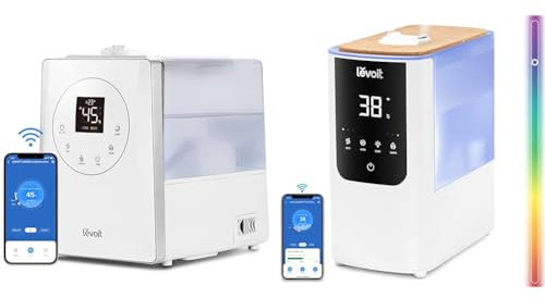 LEVOIT Luftbefeuchter, Smart 6L Top-Fill Warmer/Kalter Nebel mit Alexa & Smart Luftbefeuchter, Warm-/Kalter Nebel max 550 ml/h