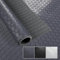 Revêtement de sol en PVC vendu au mètre 1,5 mm - Inodore - Tapis en tôle ondulée à carreaux - Antidérapant - Avec picots - Anthracite - 400 x 100 cm