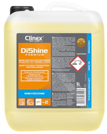 CLINEX DiShine Premium, Liquide de rinçage pour lave-vaisselle 5l
